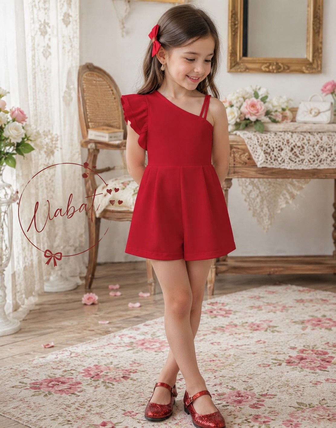 set-lebas-dokhtarane-roza-nabat.webp ست لباس دخترانه رزا نبات مناسب نوزاد تا 7 سال
